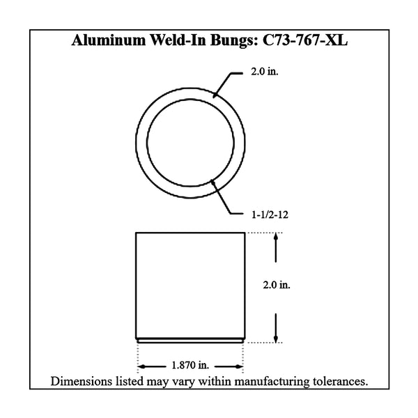 c73-767-xldiagram_a6675208-00b2-4297-8b11-4835c9ac4633 Easy Turn Fill Cap with Aluminum Weld Bung 2 Inch without Lanyard Boss 2 Inch Red