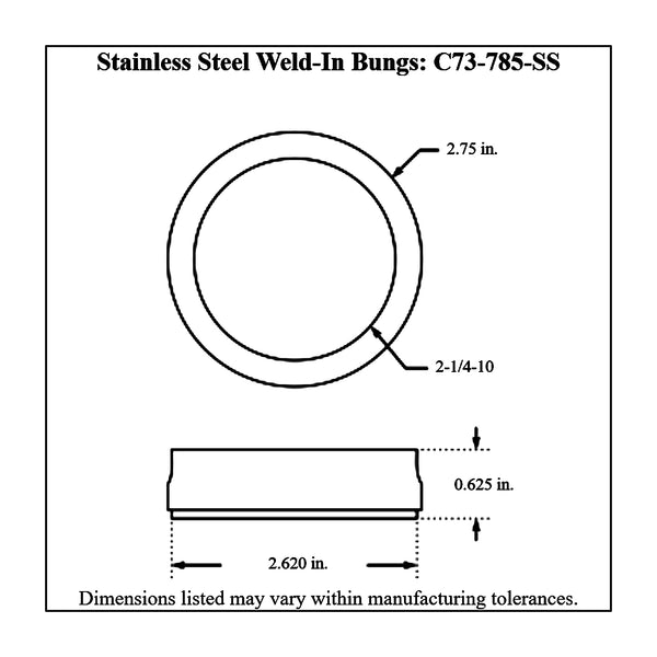 c73-785-ssdiagram_da71b99e-ab97-4396-857e-6d9bae172c2e Easy Turn Fill Cap with Stainless Steel Weld Bung 2-3 4 Inch with Lanyard Boss Blue