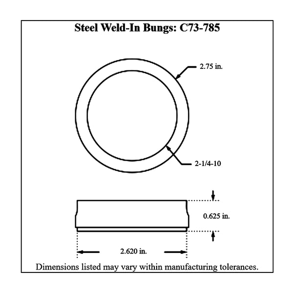 c73-785diagram Weld Fill Cap Bung Steel For 2-3 4 Inch Fill Cap 5 8 Inch Tall