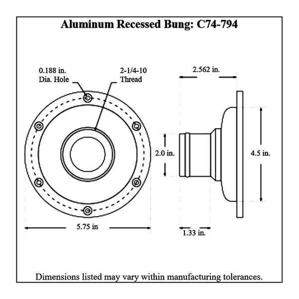 c74-777-h2diagram2 Easy Turn Fill Cap with Aluminum Remote Mount Bung 2-3 4 Inch with Lanyard Boss Recessed Remote Mount: 2 Inch Hose Blue