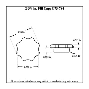 c74-779-h2diagram Pro-werks Easy Turn Filler Cap with Aluminum Recessed Remote Mount Bung 2-3 4 Inch with Lanyard Boss Recessed Remote Mount: 2 Inch Hose Polished