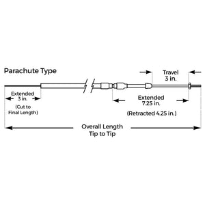 chute-cable-length_1 Pro-werks Silver Jacket Parachute Type, Push Pull Control Cable